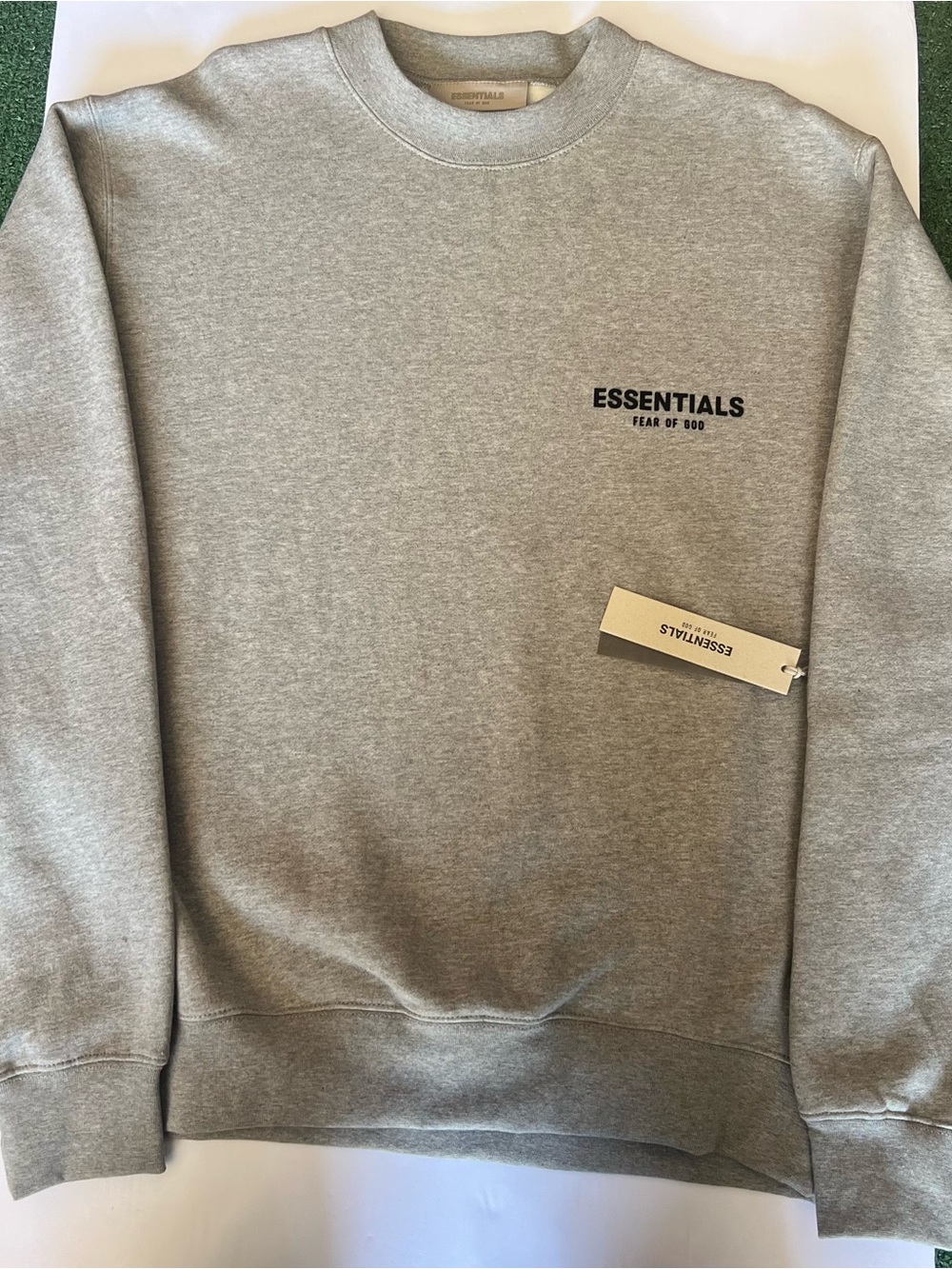 Essentials Men's Heather Gray Crewneck Sweatshirt